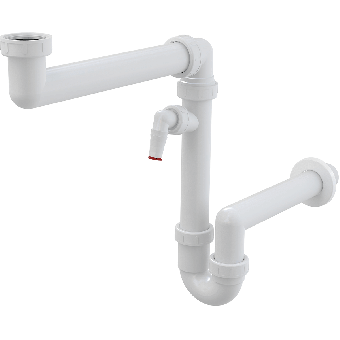 Plautuvės sifonas Alcadrain A872P, taupantis vietą, DN40, be ventilio 